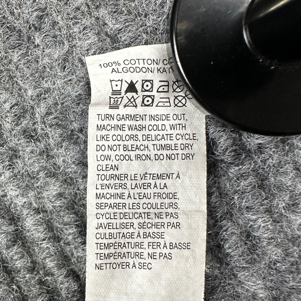 Lucky Brand Mens XL Henley Shirt Blue White Space Dye Marled Long Sleeve - Picture 7 of 10